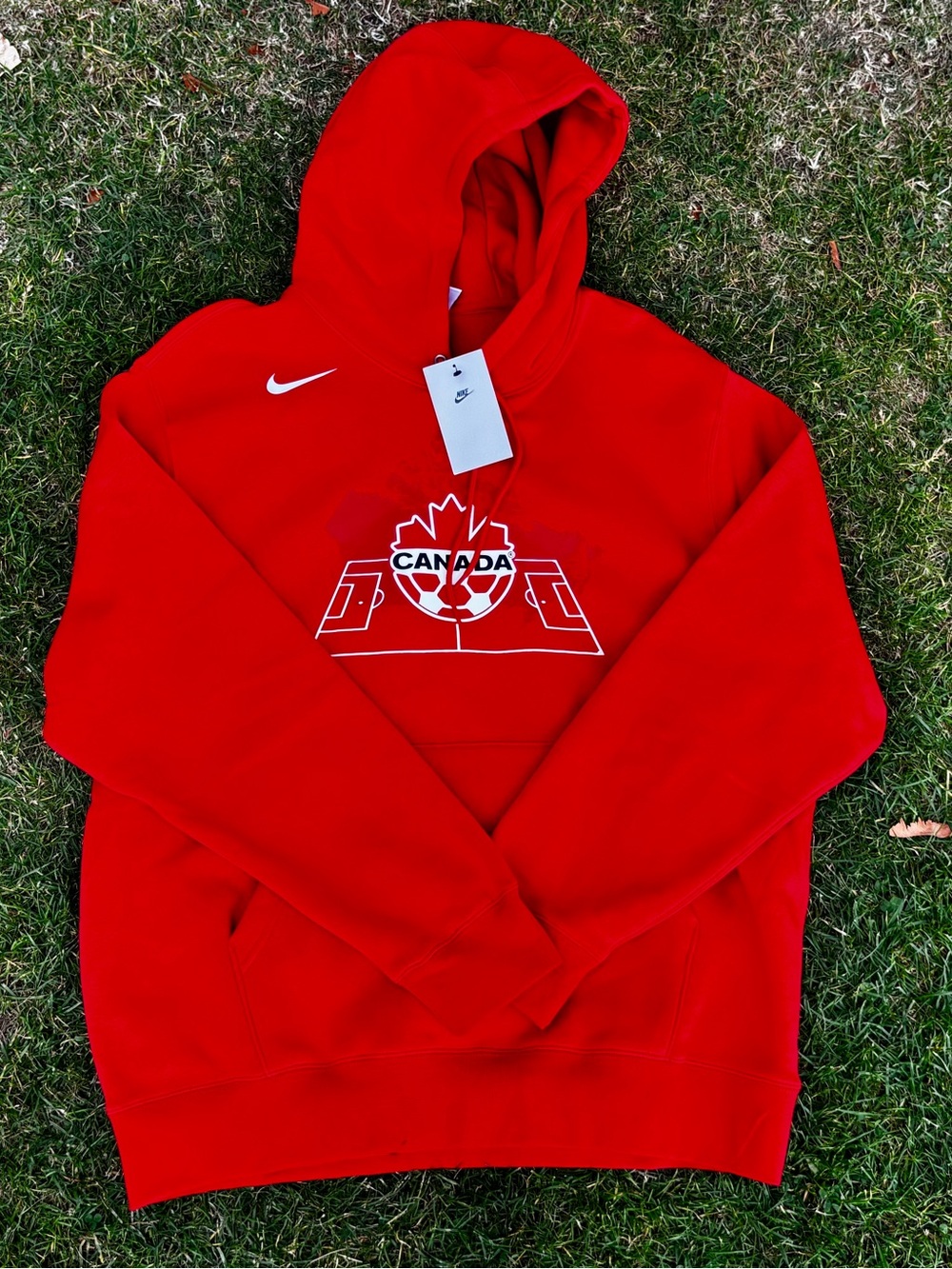 Nike FIFA World Cup Red Canada Soccer Logo Hoodie